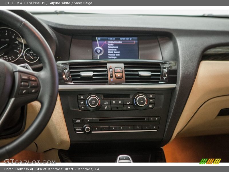 Alpine White / Sand Beige 2013 BMW X3 xDrive 35i