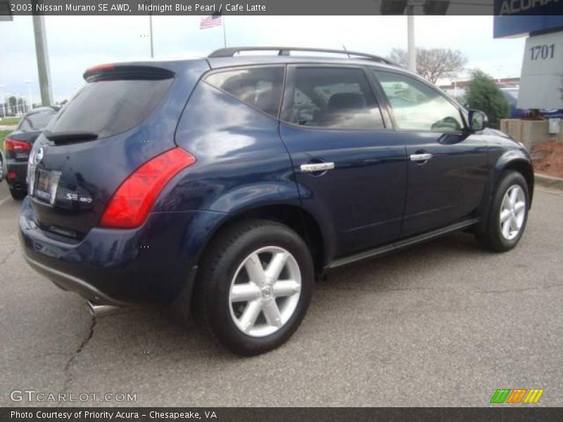 Midnight Blue Pearl / Cafe Latte 2003 Nissan Murano SE AWD