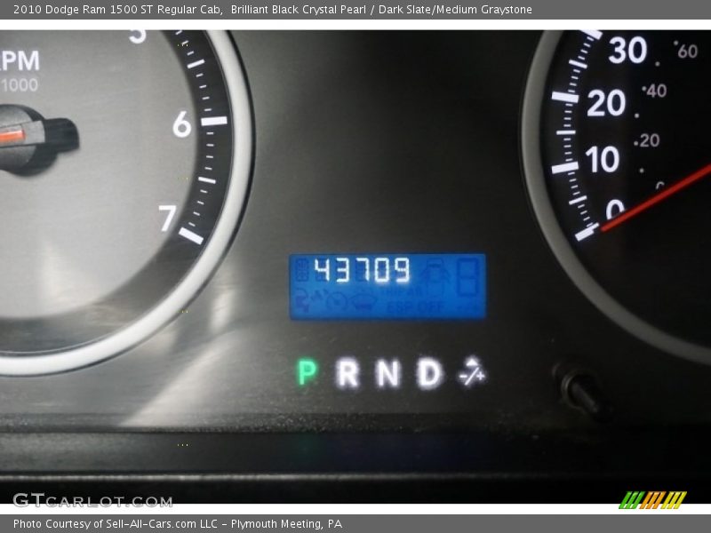 Brilliant Black Crystal Pearl / Dark Slate/Medium Graystone 2010 Dodge Ram 1500 ST Regular Cab