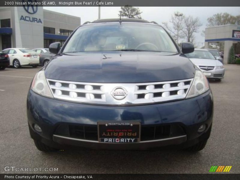 Midnight Blue Pearl / Cafe Latte 2003 Nissan Murano SE AWD