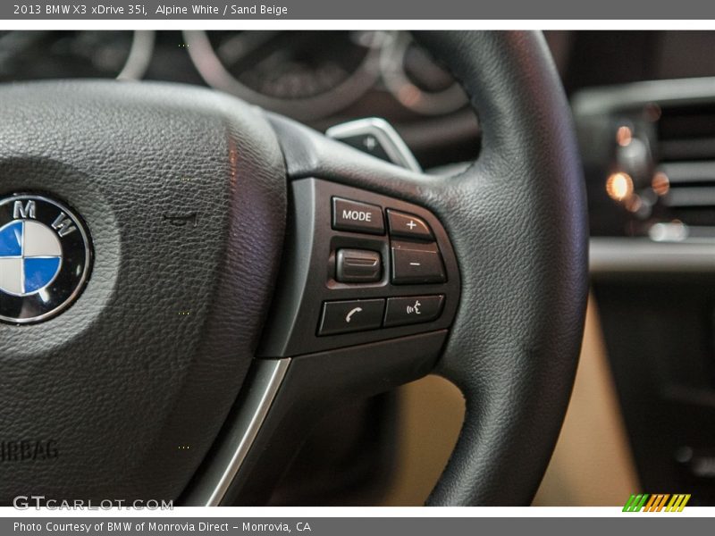 Alpine White / Sand Beige 2013 BMW X3 xDrive 35i