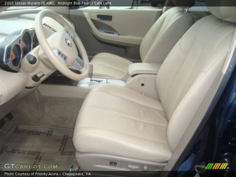 Midnight Blue Pearl / Cafe Latte 2003 Nissan Murano SE AWD