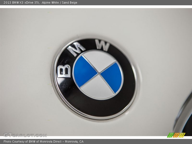 Alpine White / Sand Beige 2013 BMW X3 xDrive 35i