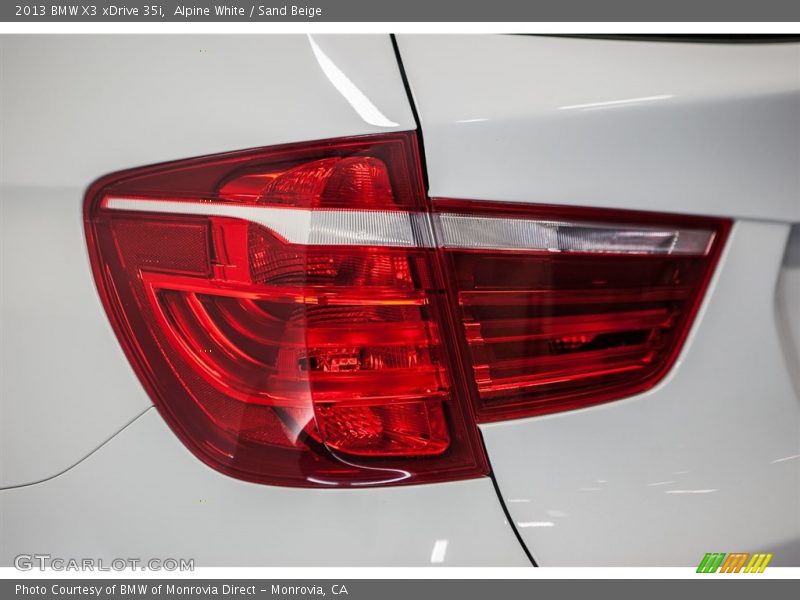 Alpine White / Sand Beige 2013 BMW X3 xDrive 35i