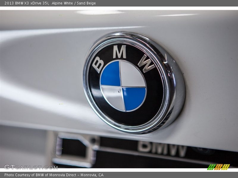 Alpine White / Sand Beige 2013 BMW X3 xDrive 35i
