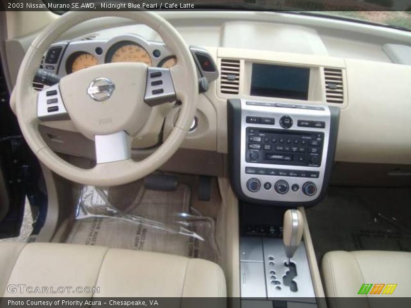 Midnight Blue Pearl / Cafe Latte 2003 Nissan Murano SE AWD