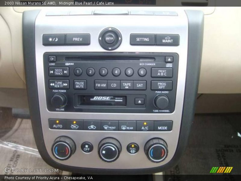 Midnight Blue Pearl / Cafe Latte 2003 Nissan Murano SE AWD