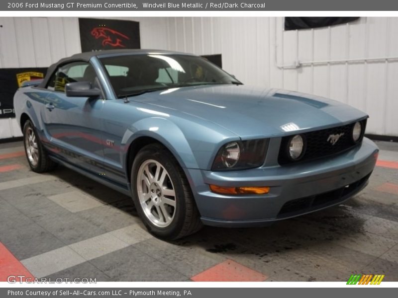 Windveil Blue Metallic / Red/Dark Charcoal 2006 Ford Mustang GT Premium Convertible