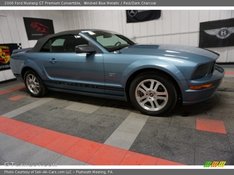 Windveil Blue Metallic / Red/Dark Charcoal 2006 Ford Mustang GT Premium Convertible