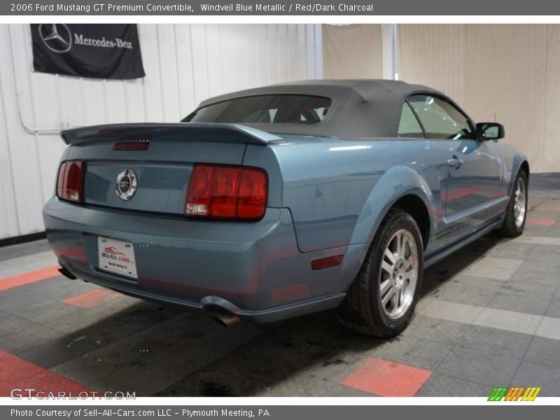 Windveil Blue Metallic / Red/Dark Charcoal 2006 Ford Mustang GT Premium Convertible