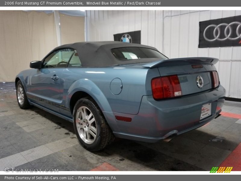 Windveil Blue Metallic / Red/Dark Charcoal 2006 Ford Mustang GT Premium Convertible