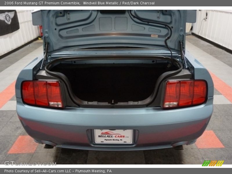 Windveil Blue Metallic / Red/Dark Charcoal 2006 Ford Mustang GT Premium Convertible