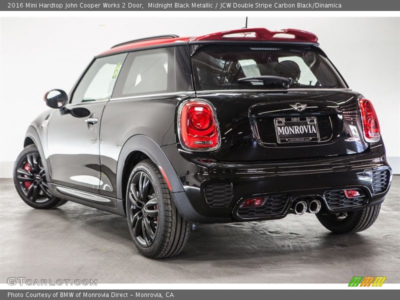 Midnight Black Metallic / JCW Double Stripe Carbon Black/Dinamica 2016 Mini Hardtop John Cooper Works 2 Door