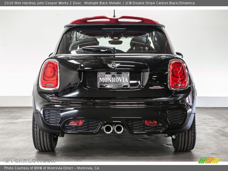 Midnight Black Metallic / JCW Double Stripe Carbon Black/Dinamica 2016 Mini Hardtop John Cooper Works 2 Door