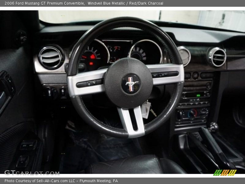 Windveil Blue Metallic / Red/Dark Charcoal 2006 Ford Mustang GT Premium Convertible