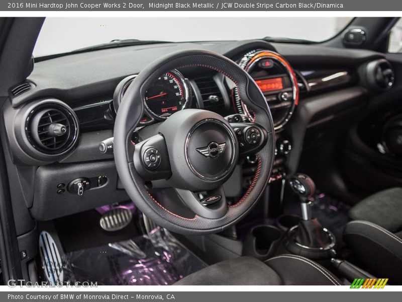 JCW Double Stripe Carbon Black/Dinamica Interior - 2016 Hardtop John Cooper Works 2 Door 