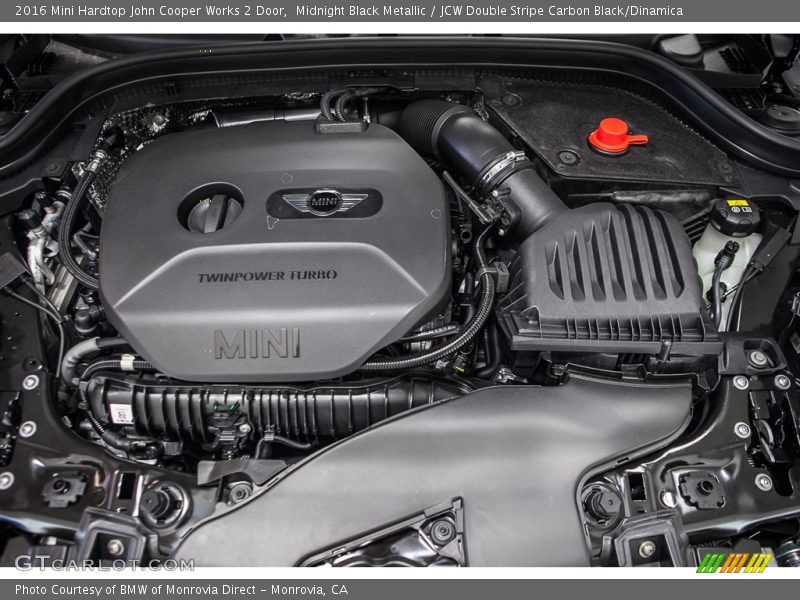 Midnight Black Metallic / JCW Double Stripe Carbon Black/Dinamica 2016 Mini Hardtop John Cooper Works 2 Door