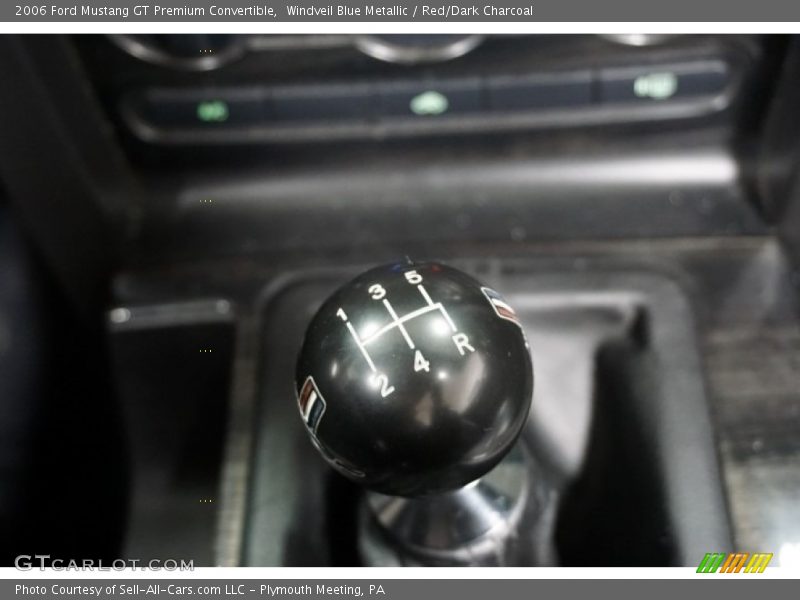 Windveil Blue Metallic / Red/Dark Charcoal 2006 Ford Mustang GT Premium Convertible
