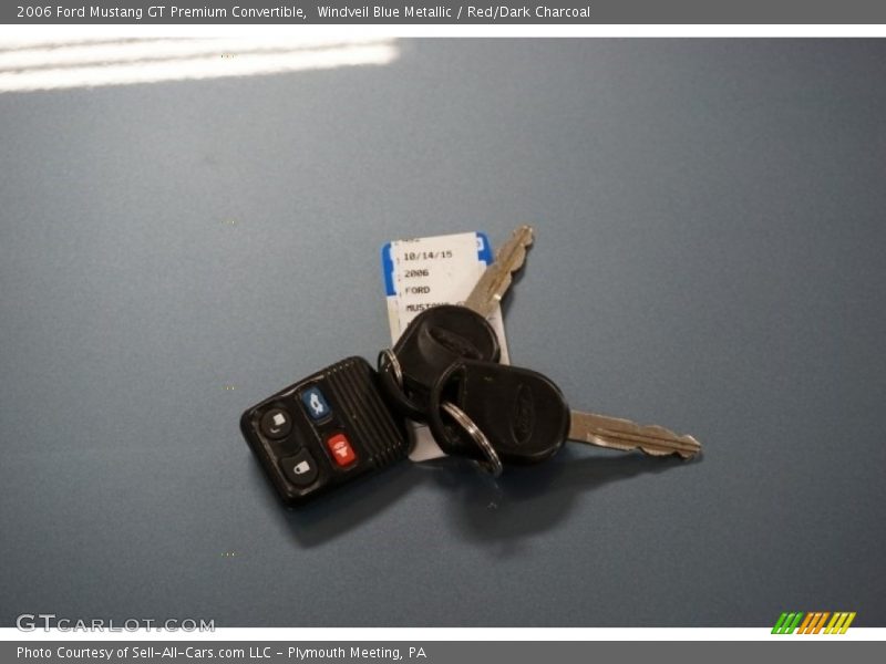 Windveil Blue Metallic / Red/Dark Charcoal 2006 Ford Mustang GT Premium Convertible