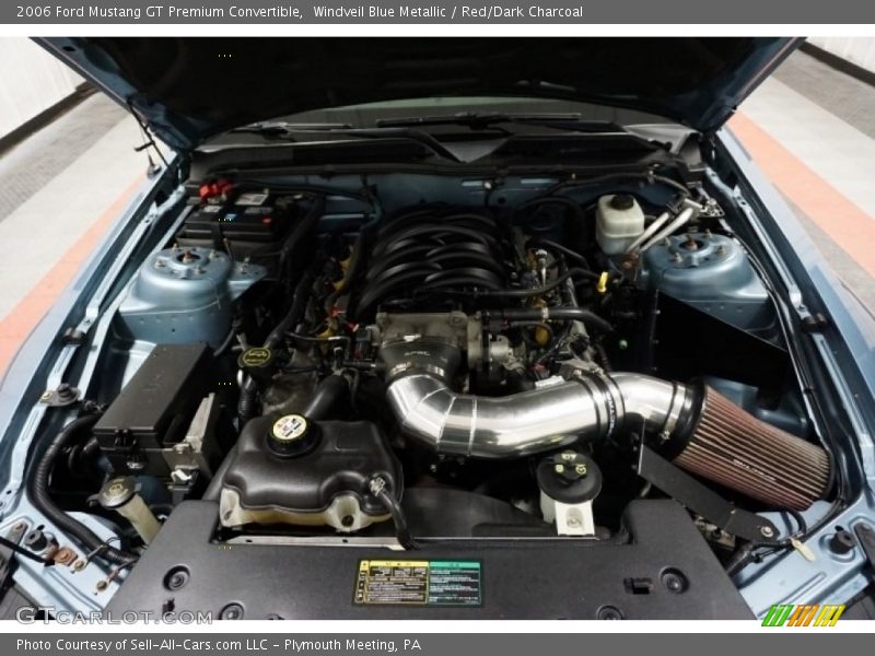 Windveil Blue Metallic / Red/Dark Charcoal 2006 Ford Mustang GT Premium Convertible