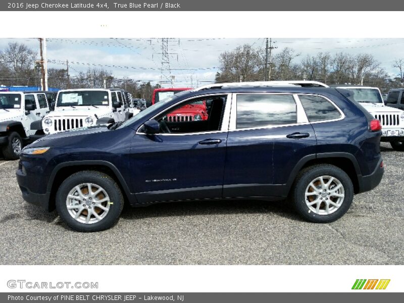 True Blue Pearl / Black 2016 Jeep Cherokee Latitude 4x4