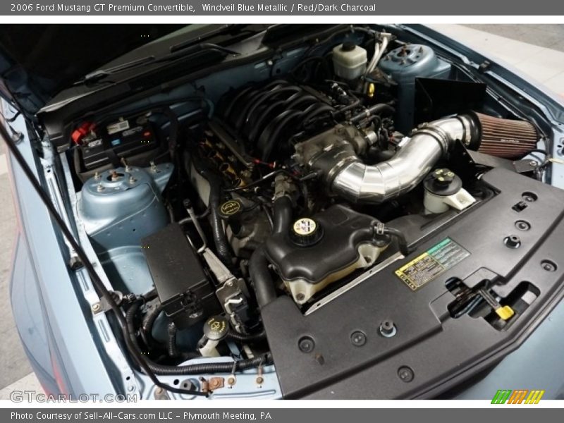 Windveil Blue Metallic / Red/Dark Charcoal 2006 Ford Mustang GT Premium Convertible