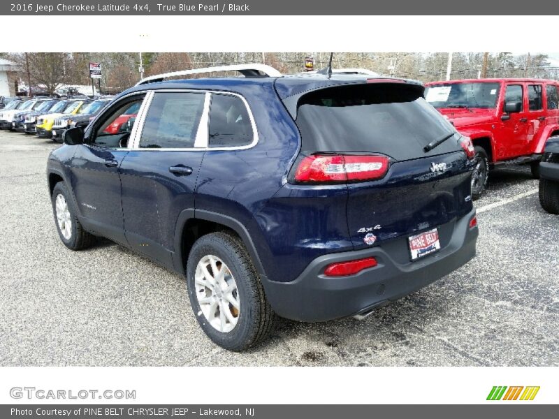 True Blue Pearl / Black 2016 Jeep Cherokee Latitude 4x4