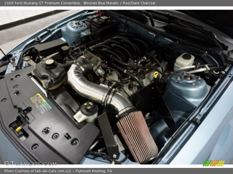 Windveil Blue Metallic / Red/Dark Charcoal 2006 Ford Mustang GT Premium Convertible