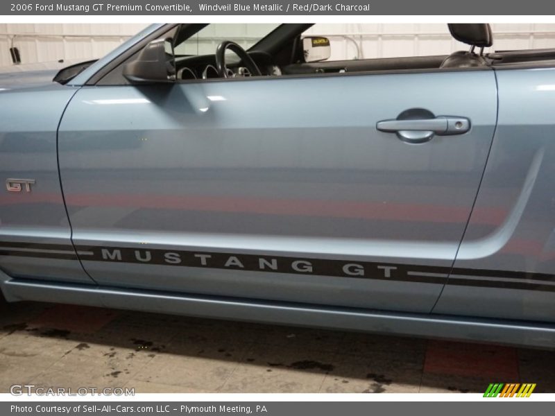 Windveil Blue Metallic / Red/Dark Charcoal 2006 Ford Mustang GT Premium Convertible