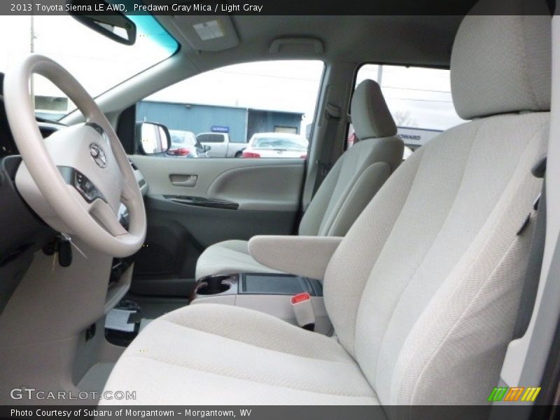 Predawn Gray Mica / Light Gray 2013 Toyota Sienna LE AWD