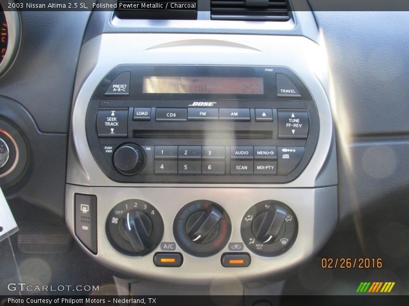 Polished Pewter Metallic / Charcoal 2003 Nissan Altima 2.5 SL