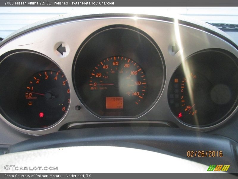 Polished Pewter Metallic / Charcoal 2003 Nissan Altima 2.5 SL