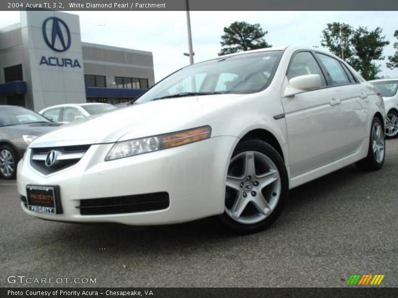 White Diamond Pearl / Parchment 2004 Acura TL 3.2