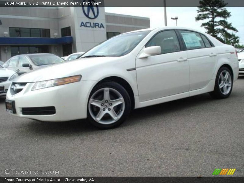 White Diamond Pearl / Parchment 2004 Acura TL 3.2