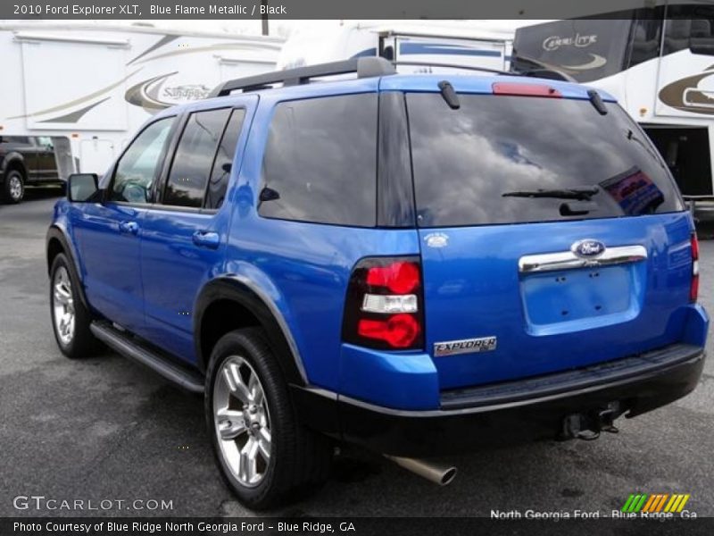 Blue Flame Metallic / Black 2010 Ford Explorer XLT