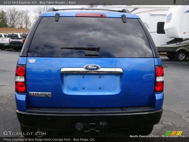 Blue Flame Metallic / Black 2010 Ford Explorer XLT