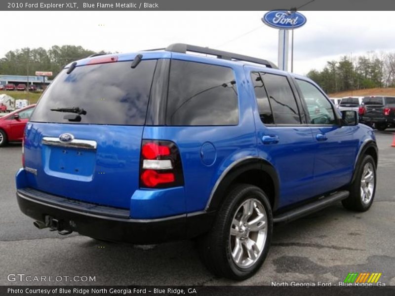 Blue Flame Metallic / Black 2010 Ford Explorer XLT