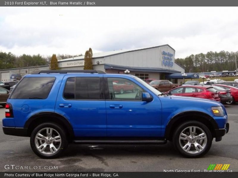 Blue Flame Metallic / Black 2010 Ford Explorer XLT