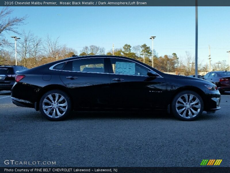 Mosaic Black Metallic / Dark Atmosphere/Loft Brown 2016 Chevrolet Malibu Premier