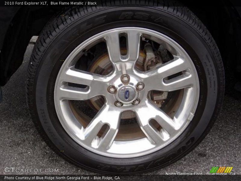 Blue Flame Metallic / Black 2010 Ford Explorer XLT