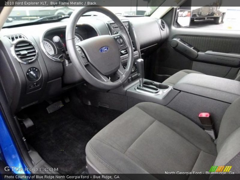 Blue Flame Metallic / Black 2010 Ford Explorer XLT