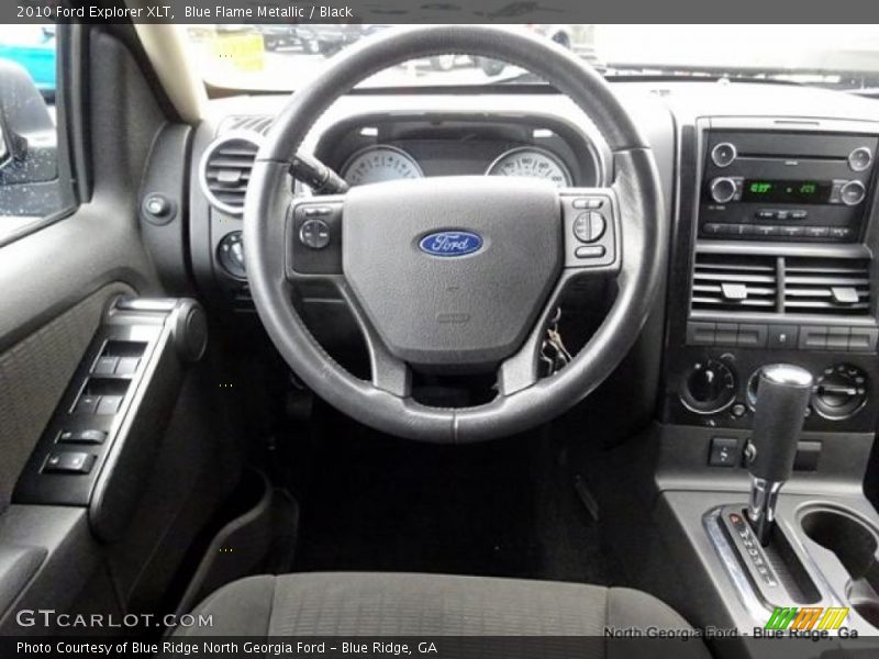 Blue Flame Metallic / Black 2010 Ford Explorer XLT
