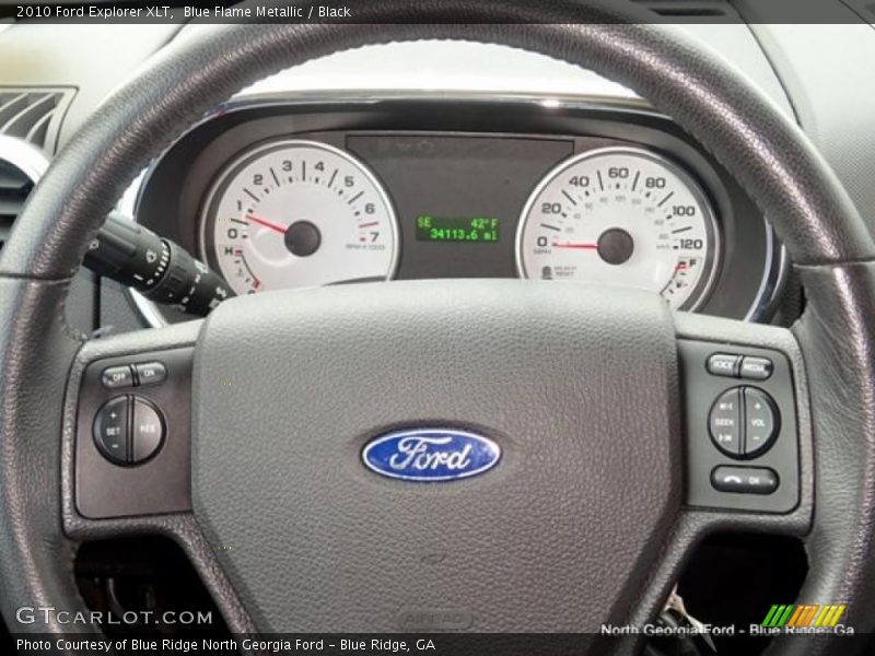 Blue Flame Metallic / Black 2010 Ford Explorer XLT