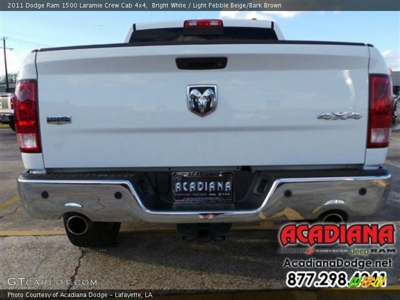 Bright White / Light Pebble Beige/Bark Brown 2011 Dodge Ram 1500 Laramie Crew Cab 4x4