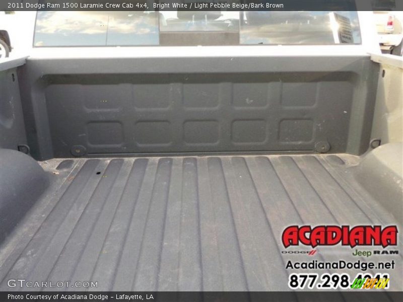 Bright White / Light Pebble Beige/Bark Brown 2011 Dodge Ram 1500 Laramie Crew Cab 4x4
