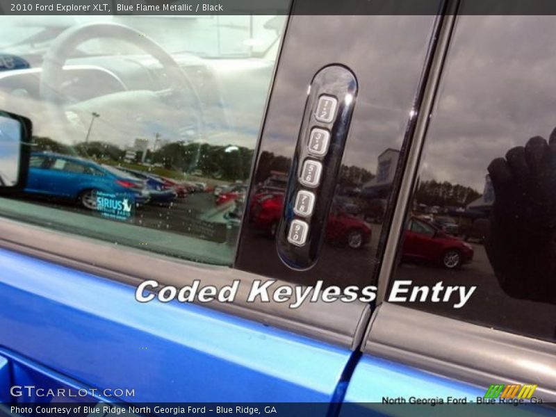 Blue Flame Metallic / Black 2010 Ford Explorer XLT