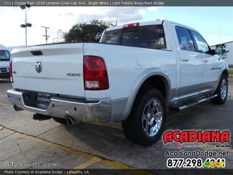 Bright White / Light Pebble Beige/Bark Brown 2011 Dodge Ram 1500 Laramie Crew Cab 4x4