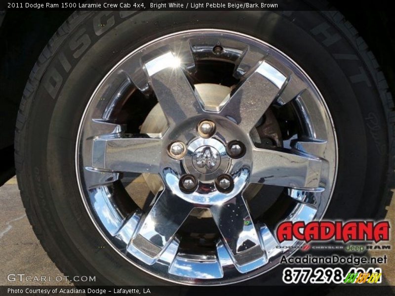 Bright White / Light Pebble Beige/Bark Brown 2011 Dodge Ram 1500 Laramie Crew Cab 4x4