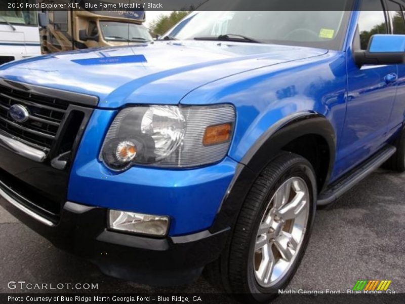 Blue Flame Metallic / Black 2010 Ford Explorer XLT