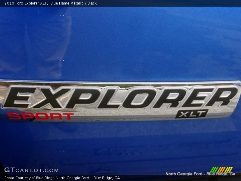 Blue Flame Metallic / Black 2010 Ford Explorer XLT